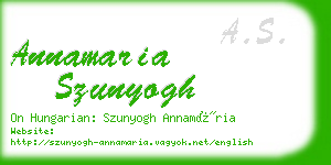 annamaria szunyogh business card